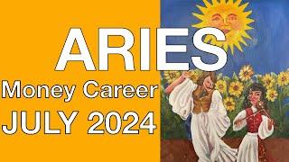 ️ Aries July 2024  Change Success Victory  Money Career Finance Tarot Reading