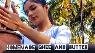 The traditional way of making butter and ghee|Buttermilk|Butter|Ghee|Milk | TreeBook|