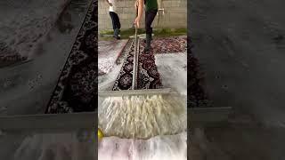 Beautiful rug foam scraping #asmr #carpetcleaning #satisfying