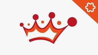 Simple Crown Logo Design / Adobe illustrator tutorial / How to Design Crown Logo Design