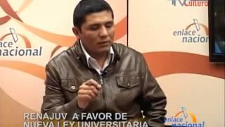 Entrevista Enlace Nacional Tv - Red Nacional de Juventudes del Perú a favor de Ley Universitaria