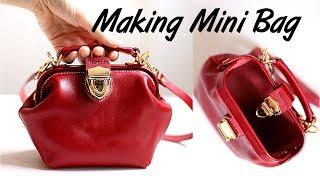 [tutorial] Making mini bag / DIY dulles bag / Leather craft