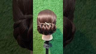 Beautiful bun hairstyle #shortvideo #hairstyletutotial #youtubeshorts #shorts #hair #hairstyle