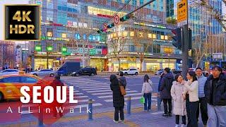 Seoul - Downtown Rush Hour Walk/Myeongdong Shopping Street | Korea | 4K HDR | 4K Seoul | 4K Walk