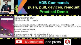 ADB Commands - devices, push, pull and remount with practical demo