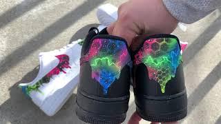 Custom Nike Air Force 1s- Galaxy Drip