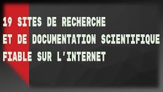 19 sites de recherche scientifique sur le net