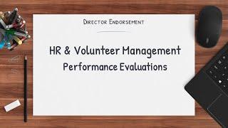 HR & Volunteer Management: Performance Evaluations