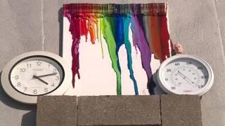 TIME LAPSE: Crayons melt in the North Texas sun