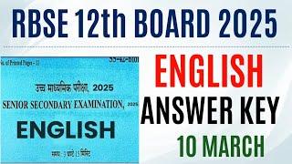 rbse board 12th english paper solution 2025, class 12 rbse board exam 2025 english paper answer key