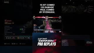 16 Hit Combo, 122 Damage Paul Combo by RyzingSol  #tekken8 #tekken8combo #tekken8paul #ryzingsol