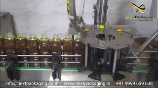 Automatic 6 head Edible Oil Filling Machine - Auto Screw Capping Machine #oilpackingplant #filling