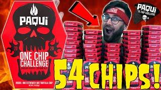 Paqui One Chip Challenge! 54 Chips! World's Hottest Chip! #onechipchallenge Carolina Reaper!