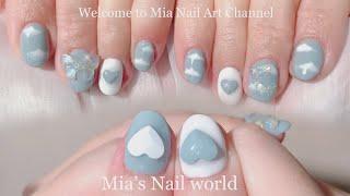 夏日短指甲就這麼做️簡單可愛日常百搭風格｜Nail Manicure｜光療美甲教學｜美甲彩繪｜經驗分享｜네일｜Nail Art｜Nails｜ASMR｜雲朵美甲｜短美甲｜可愛美甲