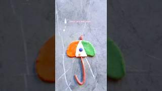 easy IndependenceDay craft for kids#shorts #viral#Indian flag#trending #diy #claycraft #kidscraft