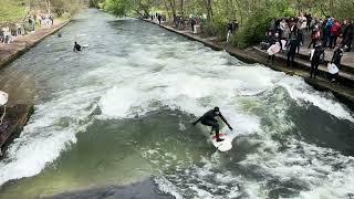 How to do surfing ‍️ in a River | Munich, Germany ​⁠