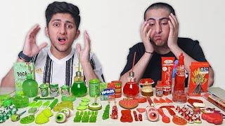 Red Vs Green Food Eating Challenge 