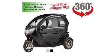 ECABINO - 3-Rad "eLizzy Comfort" 25 km/h - 45 km/h - E-Kabinenroller