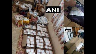 Tamil Nadu: Income Tax officials seized huge cash of money stuffed in cartons and gunny bags