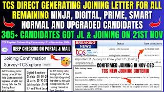 TCS DIGITAL (UPGRADED) JOINING LETTER OUT | NEW DOJ 21 NOV | PRIME, NINJA, SMART JOINING ON 21ST NOV