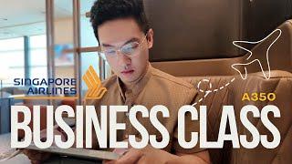 Singapore Airlines A350 Business Class Review MNL - SIN | Lounge, Seat, Food & Flight!