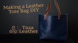 Making a Leather Tote Bag DIY | my process of making a tote bag from start to finish (ASMR)