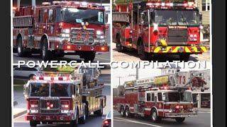 Fire Trucks Responding Compilation - Powercall Siren Compilation #1