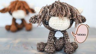 Cutest Highland Cow Amigurumi Crochet Tutorial