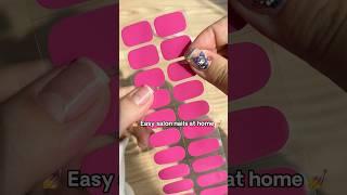 Easy salon nail at home #nails #nailart #nailtutorial #nailartdesigns #pressonnails #gelnails #fyp