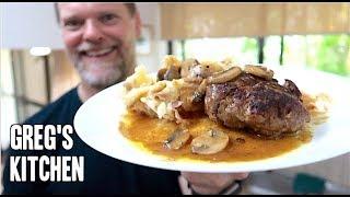 HOW TO MAKE SALISBURY STEAK With Mushroom Gravy  - Greg's Kitchen