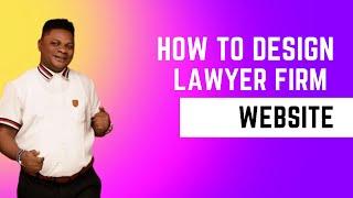 How to create a lawyer or law firm website in 5mins