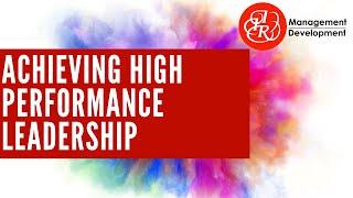 High Performance Leadership Training Course Introduction