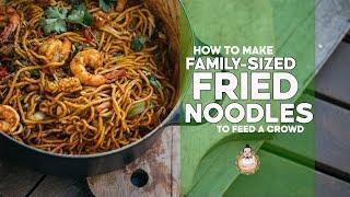 Family Fried Noodles | Making Noodles for a Crowd | Easy Asian Recipe