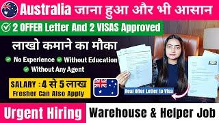 Australia  Free Work Permit Visa 2024 | Approved Within 2 Weeks | Packing and Helper Jobs