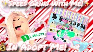 Speed Grinding In ADOPT ME! 2 HOUR Speed Grind! Aging Up NEON PEPPERMINT PENGIUNS |BlossomBunnyBeb