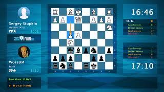 Chess Game Analysis: Sergey Stupkin - W6ss9M : 0-1 (By ChessFriends.com)