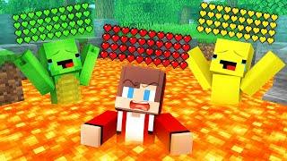 JJ, Mikey and Banana Kid Survive with Endless HP - Minecraft Maizen