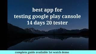 ye application kara dega aapka 14 days 20 tester ka task pura