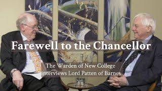 Farewell to the Chancellor of the University of Oxford