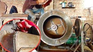 Concrete Mixer Drum joint welding !! welding trick Xyz