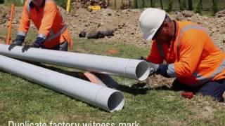 Installation of water main pipelines Iplex Movie #3