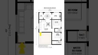 West facing house plans  #homedesign #architecture #realestate #housedesign  #houseplan #shorts