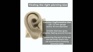 Rook piercing size guide