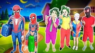 What If 5 SPIDER-MAN & JOKER in 1 HOUSE ?? Spider-Man was misunderstood & leaves house + MORE