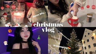 VLOG: Christmas in my cozy dorm…ෆ.̮ෆ make some korean food and Heiße Schokolade️, kempten tour