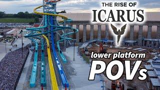 NEW Rise of Icarus Lower Platform POVs! Mount Olympus Water and Theme Park