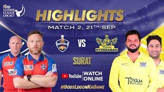 Highlights Match 2 | India Capitals vs Toyam Hyderabad | English | Legends League Cricket 2024 | LLC