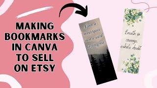 Creating Bookmarks In Canva To Sell On Etsy #canva