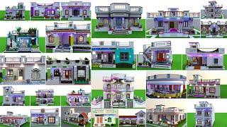 30 Beautiful village single floor home front design ,Indian village single floor home front design