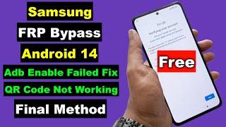 Samsung Android 14 FRP Bypass | Samsung FRP/Google Account Unlock Android 14 | Adb Enable Fail Fix